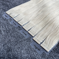 Extensions de cheveux naturels russes Remy en gros, invisibles, à bandes adhésives, 100 % cheveux humains, extensions à bandes adhésives de haute qualité