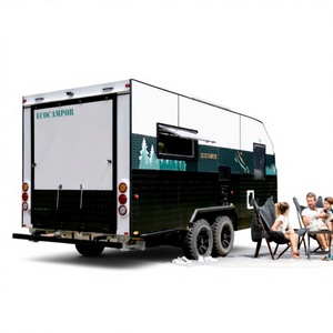 Remolque Camper para Motocicletas Manley de 19 pies, el Más Ligero, con Suspensión Independiente, Freno Eléctrico, para 4-6 Personas - Product Image 1