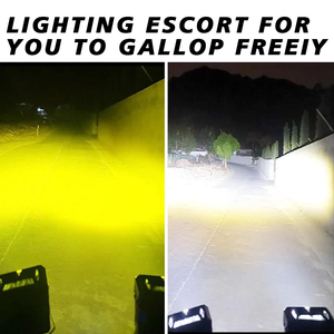 Ventes Flash : Phares LED Moto 6 Lentilles 120W Blanc Jaune IP67 Étanche, Feux de Brouillard de Remplacement pour Motos et Jeeps - Product Image 5