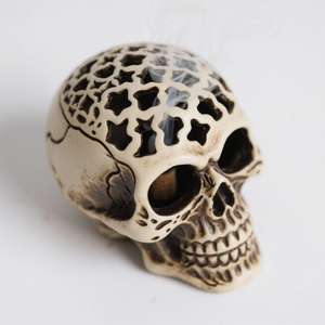 Camera per bruciatore di incenso a teschio-supporto in resina gotica per incenso cono e bastoncino | Decorazione macabra per aromaterapia per anime scure - Product Image 2