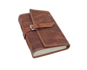 Personalized Vintage Leather Journal Buckle Closure Handmade <b>Paper</b> Sketching Planning Notebook Travel Diary for Writers - Product Image 1