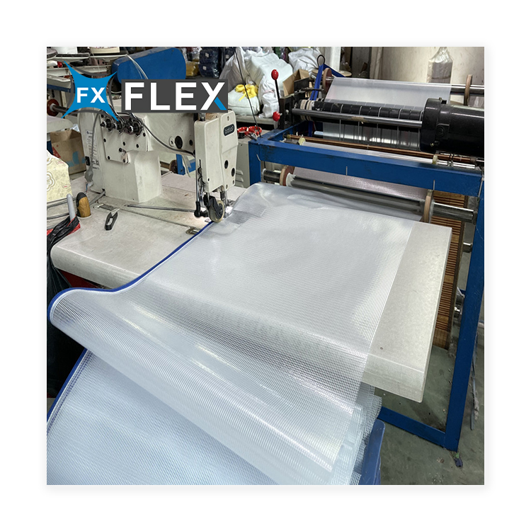 Flfx Fabriek Prijs 300d Helder Transparant Pvc Mesh Voor Tas