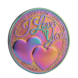 Moneta Commemorativa da 1 oz in Rame Puro .999 con Stampa UV Moderna 'I Love You' e Olografia Arcobaleno - Moneta da Collezione Romantica 3D in Rilievo - Product Image 1