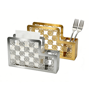 <span class=keywords><strong>Prix</strong></span> <span class=keywords><strong>d</strong></span>'usine, vente en gros, boîte à mouchoirs en acier inoxydable brillant doré, porte-serviettes triangulaire en métal pour table - Product Image 3