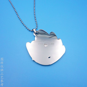 Pendentif en métal de dessin animé, alliage de zinc, nickel brillant, bijoux pour enfants, collier cadeau - Product Image 3