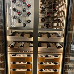 Custom Large Luxury Wine Cabinet Electric/battery Dual-zone Temperature <b>Control</b> Stainless Steel Construction for Commercial Use - Product Image 5