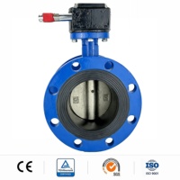 Vanne papillon en fonte ductile DN40 JIS PN25 avec bride, à commande par engrenage, revêtement en caoutchouc, pour eau municipale, sur mesure (ODM)