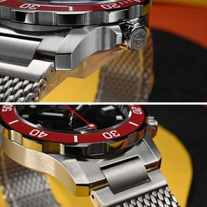 Reloj San Martin SN0085 de Diseño Original DiverV2 para Hombre, Reloj Mecánico Automático NH35, Correa Milanesa, Resistente al Agua 200m, Luminoso - Product Image 5