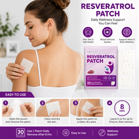 Patch transdermique de resvératrol à marque privée OEM, patch vitaminique antioxydant pour le bien-être, emballage personnalisé avec logo