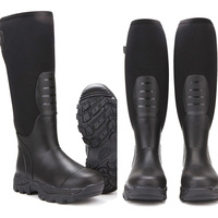Bottes de chasse de pêche hommes noir serpent résistant à la pluie caoutchouc genou haut néoprène pour hommes imperméable EVA adulte coton tissu