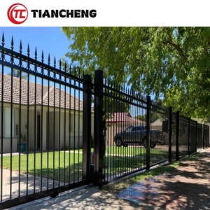 Conception moderne populaire Clôture en aluminium <span class=keywords><strong>composite</strong></span> à revêtement de poudre noire Clôture de <span class=keywords><strong>jardin</strong></span> à <span class=keywords><strong>lame</strong></span> verticale - Product Image 5