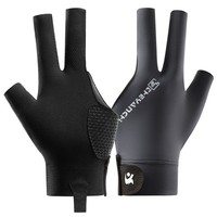 Gants de billard demi-doigts avec logo personnalisé Gants à 3 doigts Gants de billard de piscine gauche droite