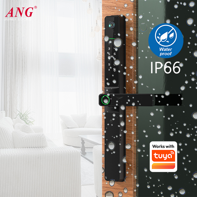 ANG Glass Smart Security Door Lock 3585 Mortise Camera Doorbell Fingerprint Password Door Lock Works with Tuya · image 3