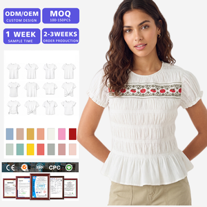 Custom Women's <b>Patchwork</b> T Shirt Cotton Oversized Graphic Tee OEM ODM Clothing Manufacturer - Product Image 1
