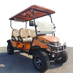 Carrito de Golf Eléctrico Amarillo para 6 Pasajeros con Certificación CE - Product Image 1