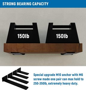 10 Zoll Hochleistungs-rustikale industrielle Wand halterung 1/4 dicke schwimmende versteckte Metall regal halterung 10 Zoll schwimmende Regal halterung - Product Image 3