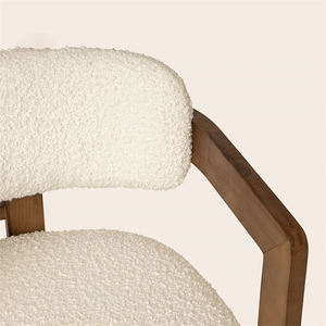 Muebles de Comedor Modernos Más Recientes, Madera de Fresno, Tela Teddy, Diseño Simple, Sillas de Comedor para el Hogar, Restaurante, Hotel - Product Image 4