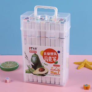 ชุดมาร์กเกอร์สีน้ำสองหัวสำหรับเด็กลายการ์ตูนสำหรับนักเรียนวาดปากกาสีกราฟฟิตี้ปากกาศิลปะ - Product Image 5