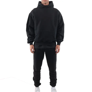 Ensemble Survetêment et Sweat à Capuche en Molleton Français Épais 100 % Coton, Personnalisé avec Logo, Luxueux - Product Image 2