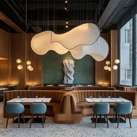 Moderne Halbkreis-Marmor-Restaurantbank Sitzgruppe Sofa Stuhl Möbelset Hochdichter Schaumstoff Umweltfreundlich Langlebig für