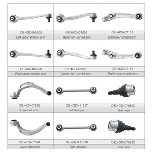 Ensemble complet de 12 pièces pour suspension : bras de suspension inférieur, biellette de stabilisation, rotule avec boulons pour <span class=keywords><strong>Audi</strong></span> C7 A6L 4G0407505 8K0407151 - Product Image 2