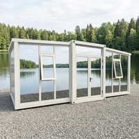 Maison conteneur préfabriquée en acier à double aile pliable 20ft/40ft, design contemporain pour usage extérieur, solutions pour bureaux à domicile et hôtels