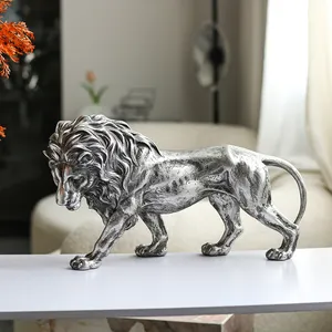 Home Decoration Items High Resin Lion Statue Handicraft Animal Ornaments Decorations Gifts Home Decor