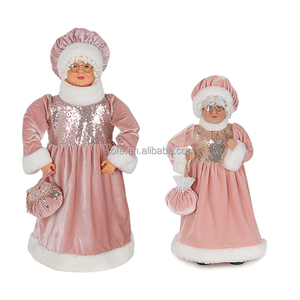 Nouvelle conception SOTE P1006, décorations de <span class=keywords><strong>Noël</strong></span> modernes faites à la main, 45 cm, rose, Madame <span class=keywords><strong>Noël</strong></span> debout, ornements brillants, Margie, <span class=keywords><strong>grand</strong></span>-<span class=keywords><strong>mère</strong></span>. - Product Image 2