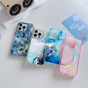 Lichicase luxe marbre Design antichoc 2 en 1 couverture arrière Mobile pour Tecno <span class=keywords><strong>Spark</strong></span> <span class=keywords><strong>Go</strong></span> 1 étui de protection en gros - Product Image 3