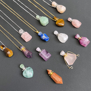 En gros Naturel Mixte <span class=keywords><strong>Améthyste</strong></span> Parfum Bouteilles D'huile Essentielle <span class=keywords><strong>Agate</strong></span> Rose Quartz Cristal Bouteille De Parfum - Product Image 5