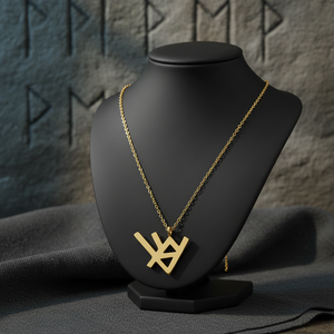 Collier à breloque avec motif symbole des Vikings, en argent sterling 925, fait main en Turquie, vente en gros, bijoux Plain Health Means - Product Image 3