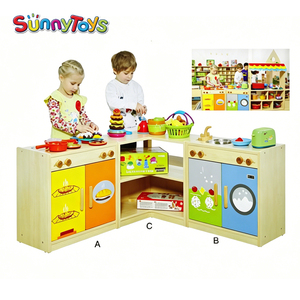 Meubles pour enfants en plastique de style moderne pour la maternelle avec étagère de rangement pour jouets, aire de jeux pour enfants - Product Image 3