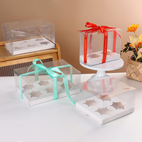 Boîtes à cupcakes transparentes, emballages en plastique de qualité alimentaire, boîtes à gâteaux pour cupcakes et emballages de pâtisserie