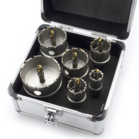 Haute qualité 6 pièces 10 pièces carbure pointe métal noyau perceuse Bit16-65mm TCT scie cloche forets ensemble scie cloche Cutter avec boîte