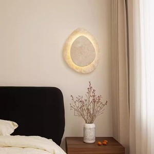 Lampe murale en pierre Huangdong 260x320mm, lumière LED, chambre à coucher, salon, design minimaliste - Product Image 1