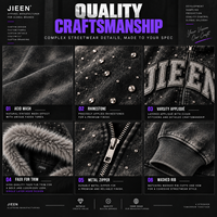 Fabricant de sweats à capuche streetwear personnalisés, effet délavé, appliqué en strass, fausse fourrure, fermeture éclair, OEM, ODM, marque privée