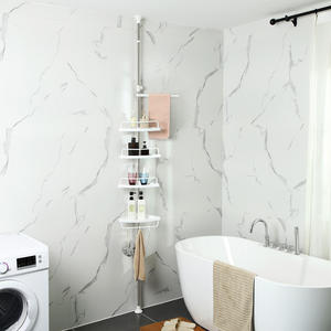 Estante <span class=keywords><strong>Esquinero</strong></span> para Ducha SONGMICS, Resistente a la Oxidación, Ajustable, <span class=keywords><strong>de</strong></span> <span class=keywords><strong>Plástico</strong></span>, <span class=keywords><strong>4</strong></span> Niveles, Estante <span class=keywords><strong>de</strong></span> Baño <span class=keywords><strong>de</strong></span> Acero Inoxidable - Product Image 3