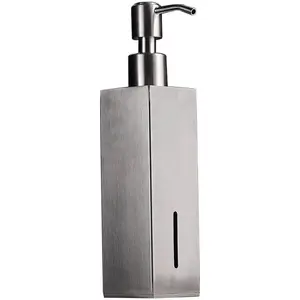 Buena calidad de acero inoxidable 304 plata 200ml/500ml Baño de hotel baño prensa manual dispensador de jabón líquido