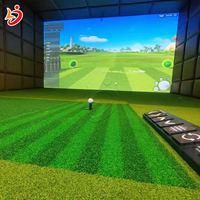 Simulador de golf, superventas, simulador inteligente de deportes de interior, proyección de pantalla interactiva, centro de juegos, equipo de entretenimiento