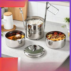 Lonchera Económica de Acero Inoxidable de 14 cm, Apilable de 2/3/4 Niveles, Porta Alimentos Tradicional para Picnic y Almuerzo al Aire Libre - Product Image 6