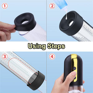 Wellwanted Tragbare Elektrische Penis-Vakuumpumpe ABS Glas Hochvakuum-Luftdruck Vergrößerungspumpe für Männer Größer Stärker - Product Image 4