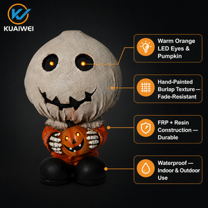 Statua di Sam in Resina Fatta a Mano KW, Figura Fantasma Luminosa per Halloween 2026, Decorazione Resistente all'Acqua per Casa Stregata - Product Image 2