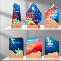 Haute qualité couleurs spécial bois Plaque Awards activités commerciales personnalisées cadeau Souvenir en bois trophée Plaque Awards