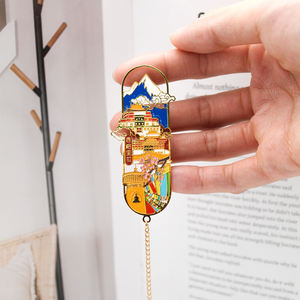 Antiguo Vintage fantasía personalizado grabado hueco chapado en oro Acero inoxidable latón moderno personalizado cadena borla Metal - Product Image 2