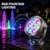Lumière LED RGB submersible à intensité variable IP68 en acier inoxydable 304, contrôle DMX512, pour fontaine et piscine, CRI80