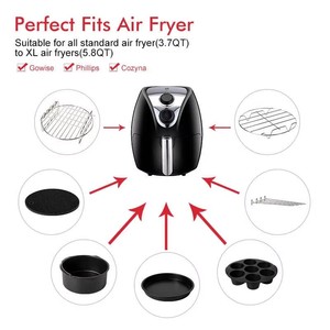 Juego de 7 Accesorios de Alta Calidad para Freidora de Aire de 8 Pulgadas, Compatibles con Gowise, Phillips, Cozyna y Secura, para Todas las Freidoras de Aire de 5.3QT a 5.8QT - Product Image 4