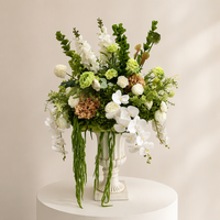 Boule de fleurs artificielles en soie personnalisée, style moderne rustique, centre de table floral pour décoration de mariage en extérieur ou en intérieur
