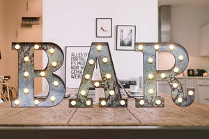 Enseigne en lettres 3D en acrylique avec logo personnalisé, imitation rouille, éclairage LED, étanche, en métal, pour intérieur et extérieur - Product Image 6