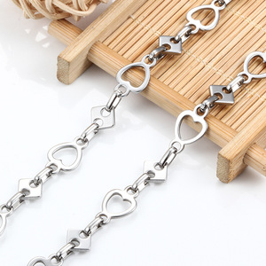 โซ่หัวใจสแตนเลสกันน้ำไม่ซีดจาง ขายเป็นเมตร - Product Image 2