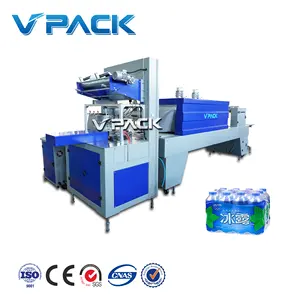 Automatic plastic bottle sleeve wrapper oven shrink sleeve sealing tunnel shrink packing wrapping machine for cans